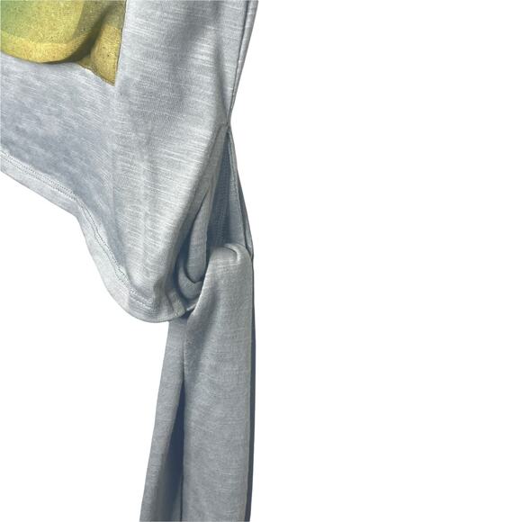 Jessica Simpson Short Sleeve Side Tie Blouse Beach Bird Graphic Size XS - Picture 3 of 7